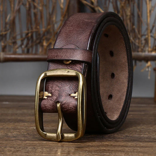 Thick Cowhide Leather Belt