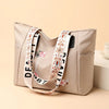 Floral Embroidered Tote Bag