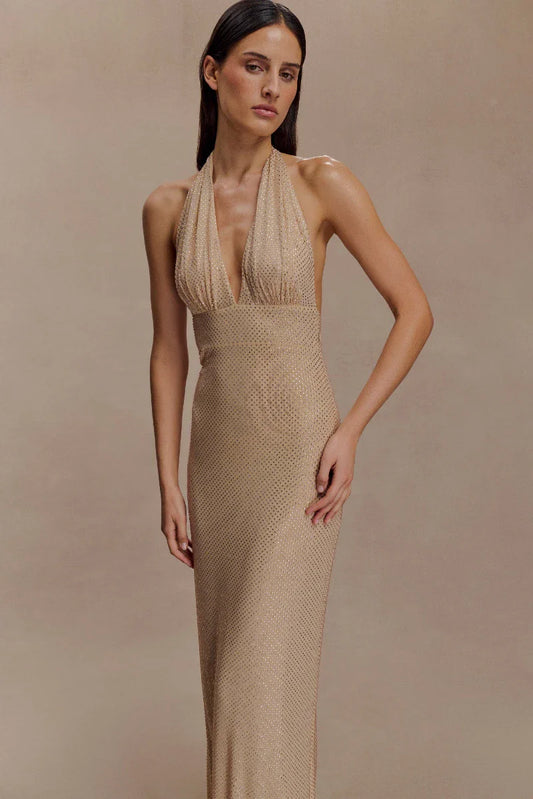 Strapless Backless Maxi Dress