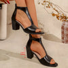 Wedge Heel Zipper Sandals