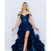Floral Ruffle Prom Dress