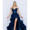 Floral Ruffle Prom Dress