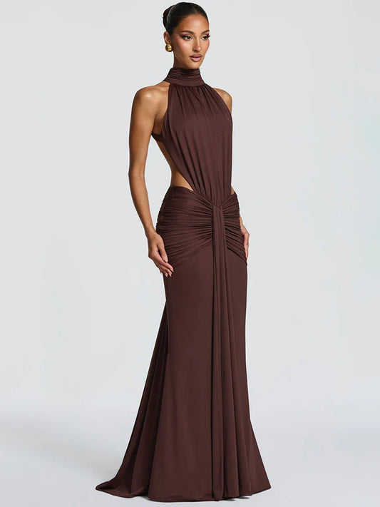 Backless Bodycon Maxi Dress