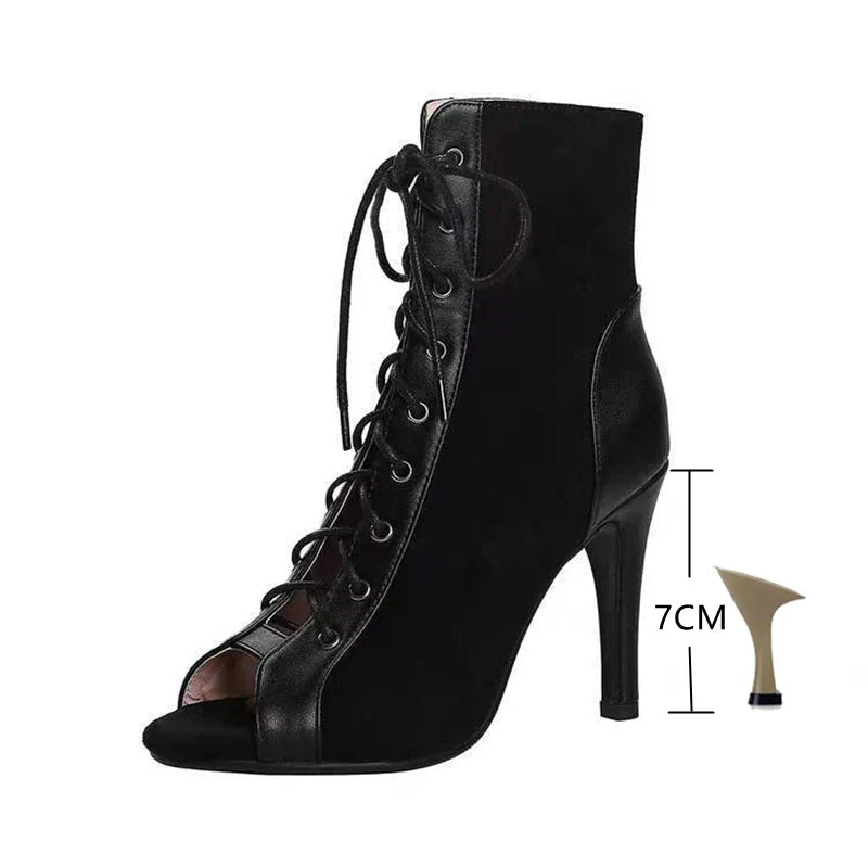 Lace Up Heel Sandals
