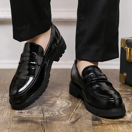 Thick Sole Leather Shoes