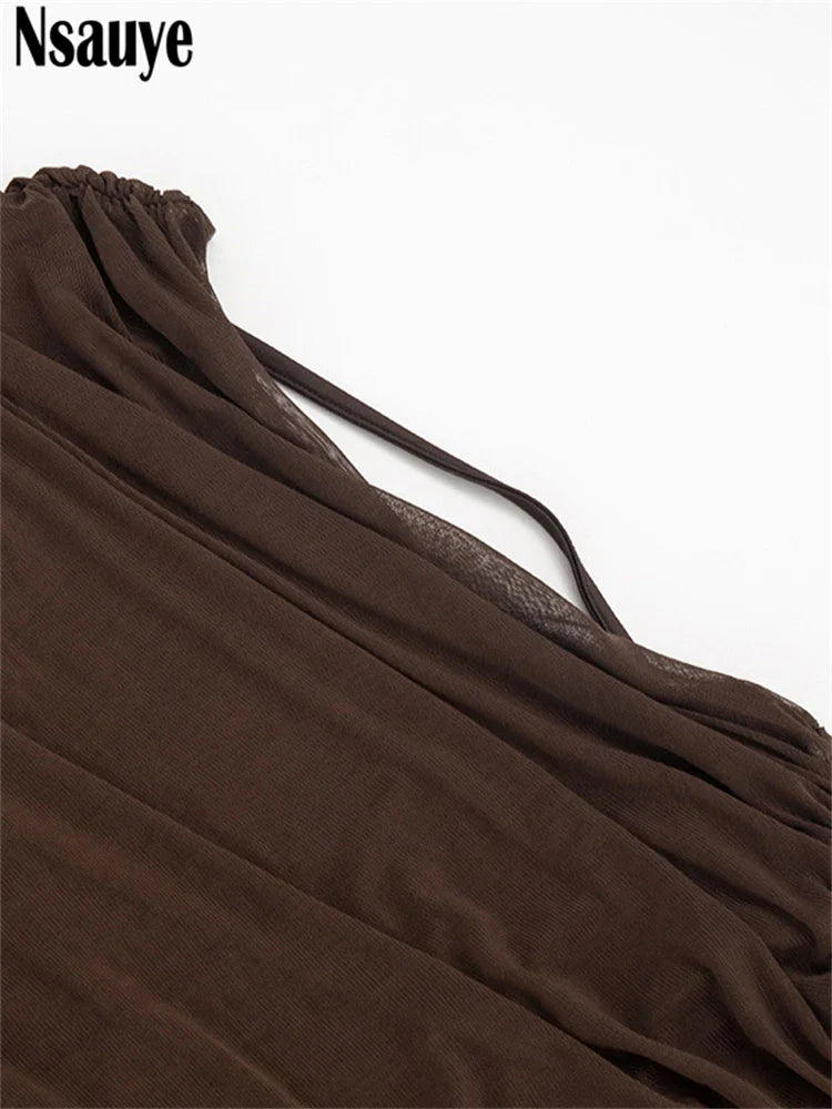 Elegant Ruched Maxi Dress