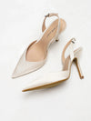 Satin Slingback Heel Sandals