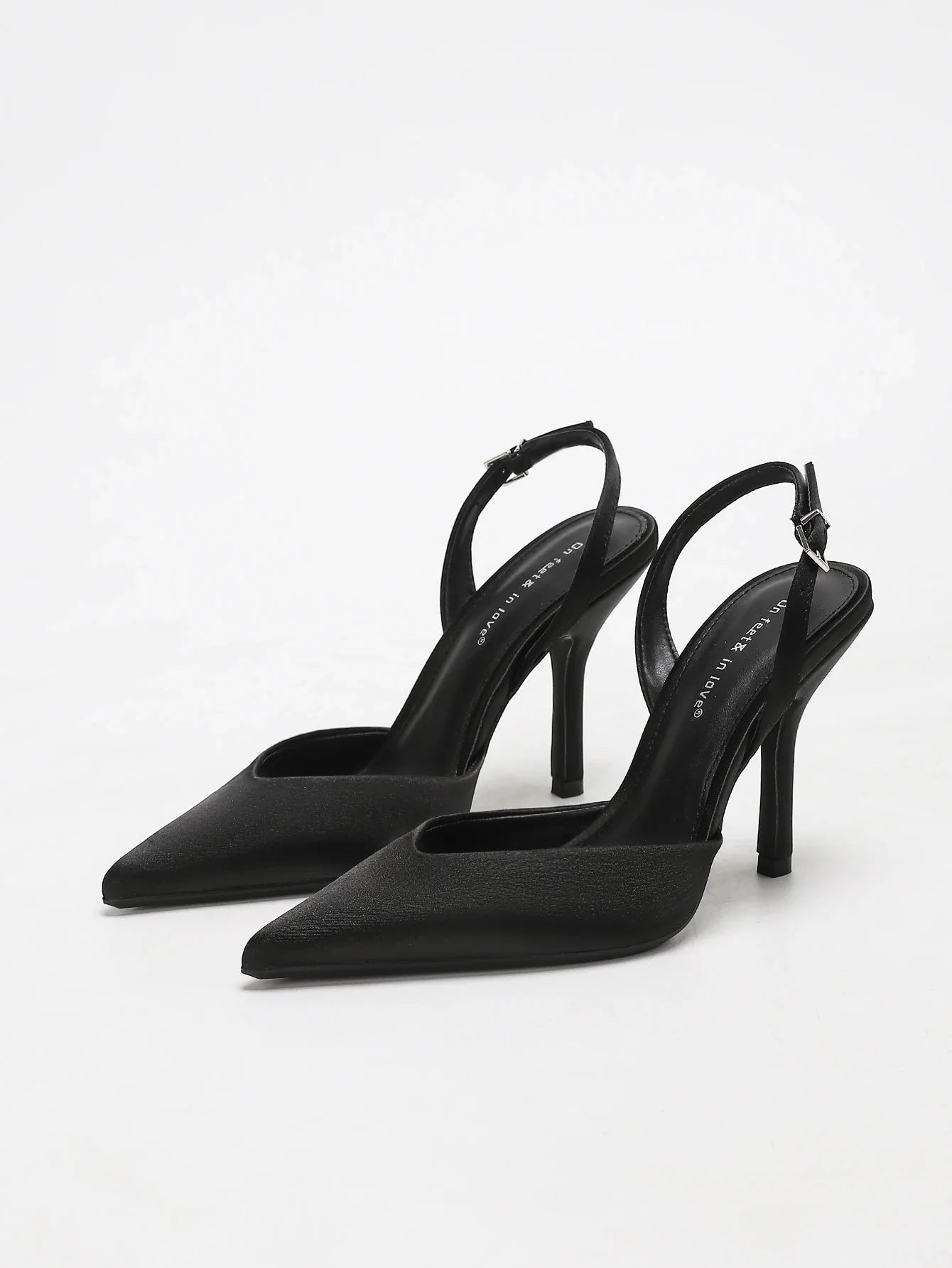Satin Slingback Heel Sandals