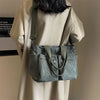 Corduroy Messenger Tote Bag