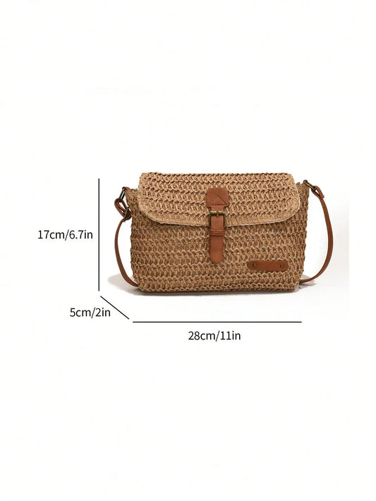 Fashion Straw Crossbody Bag
