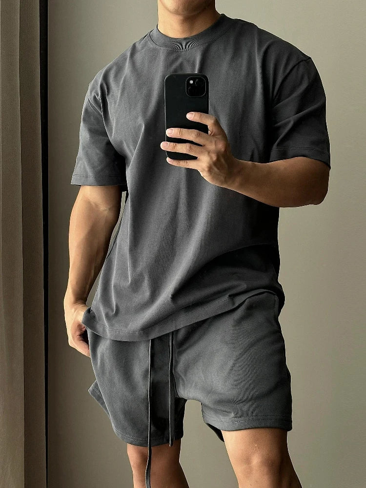 Cotton Shorts Set Men