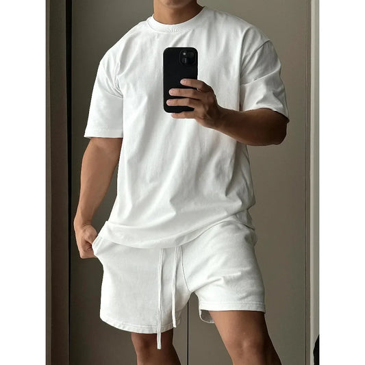 Cotton Shorts Set Men