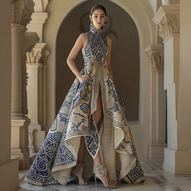 Floral A-Line Maxi Dress