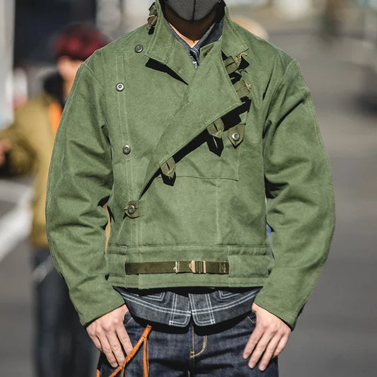 Retro Canvas Bomber Jacket