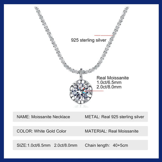 Sparkling Moissanite Chain Necklace