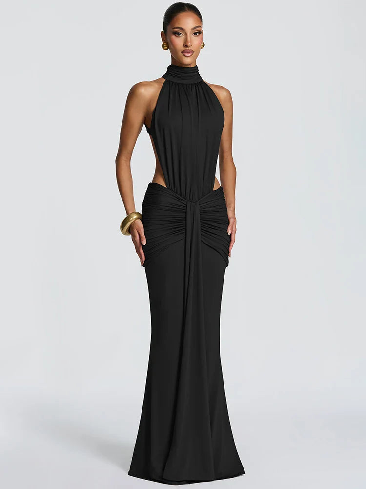 Backless Bodycon Maxi Dress