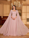 Rhinestone Chiffon Party Dress