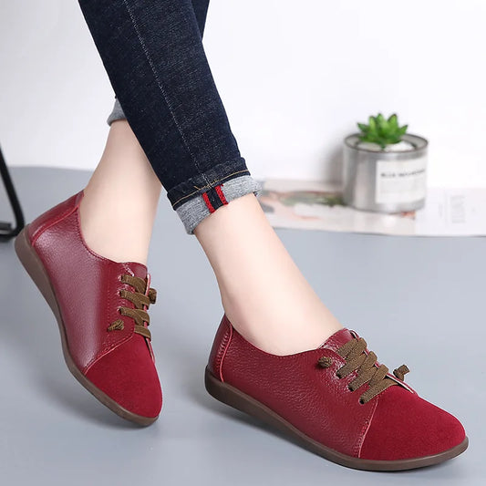 Leather Lace Up Sneakers