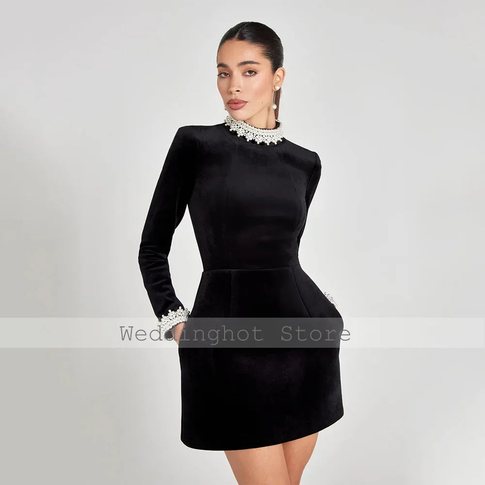 Velvet Pearl Cocktail Dress