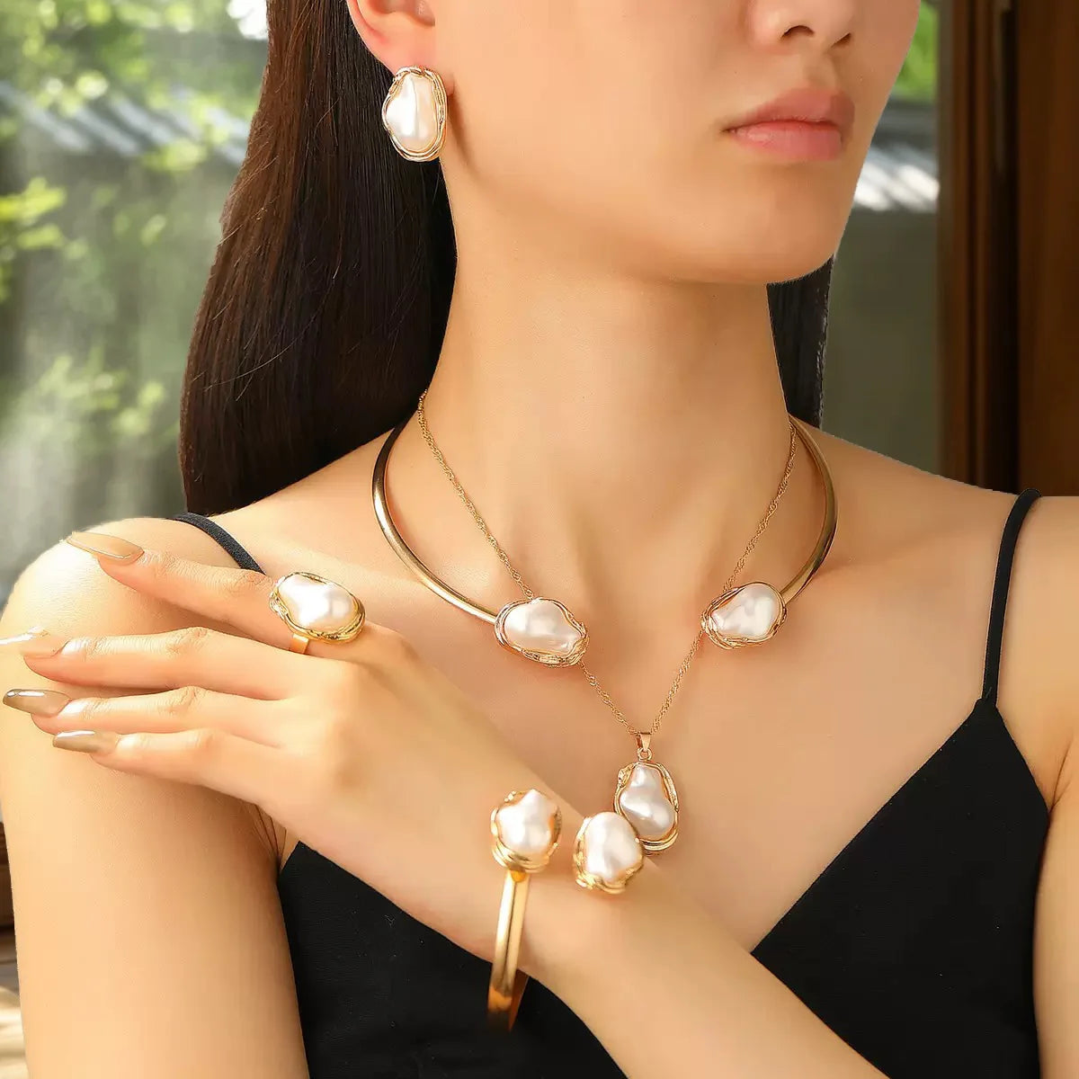Baroque Pearl Jewelry Set