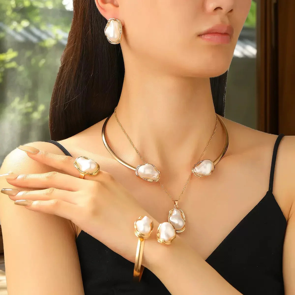 Baroque Pearl Jewelry Set