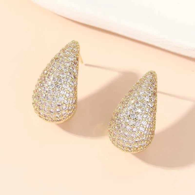 Zircon Water Drop Earrings