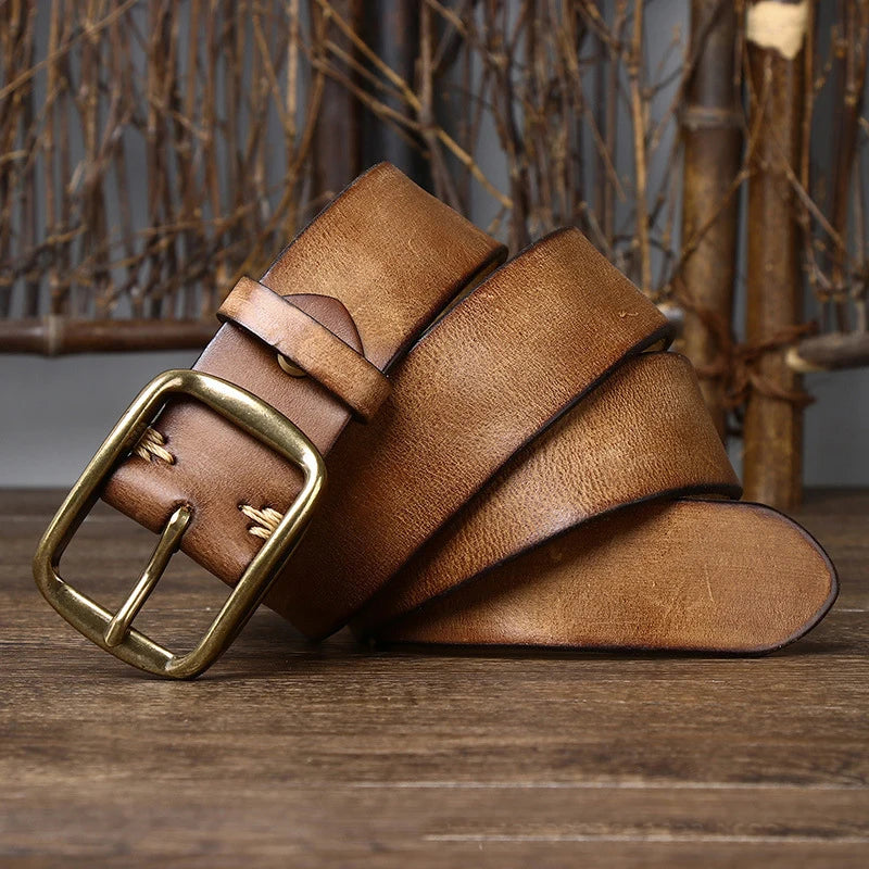 Thick Cowhide Leather Belt