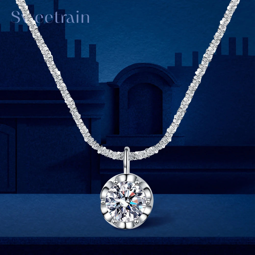 Sparkling Moissanite Chain Necklace