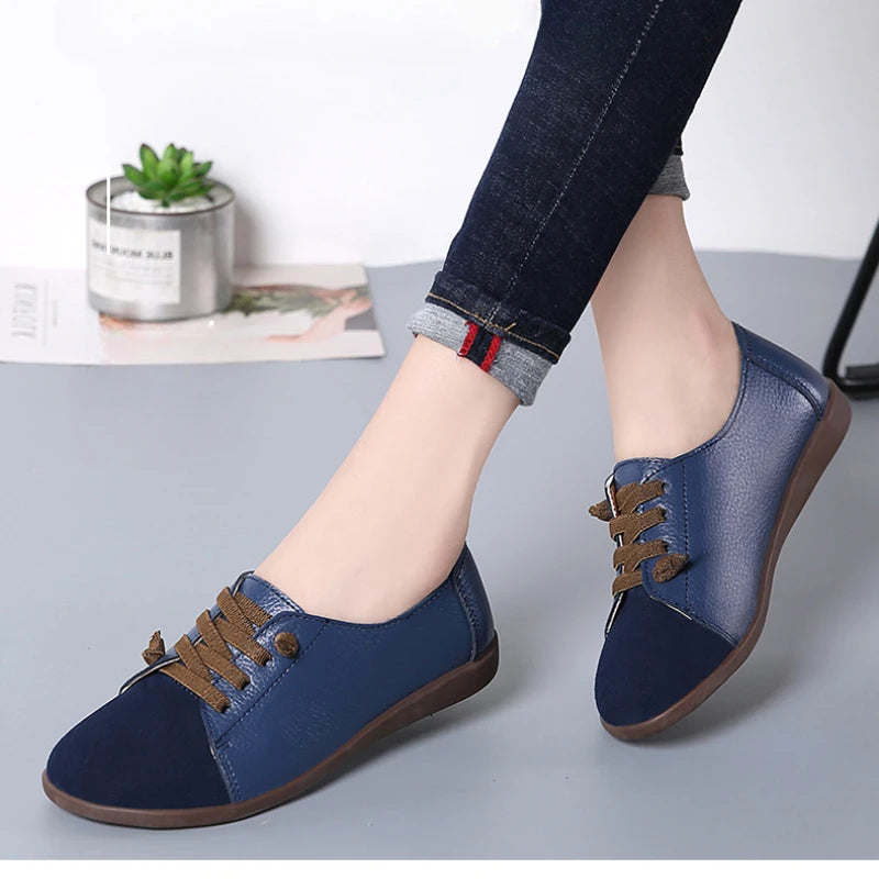Leather Lace Up Sneakers
