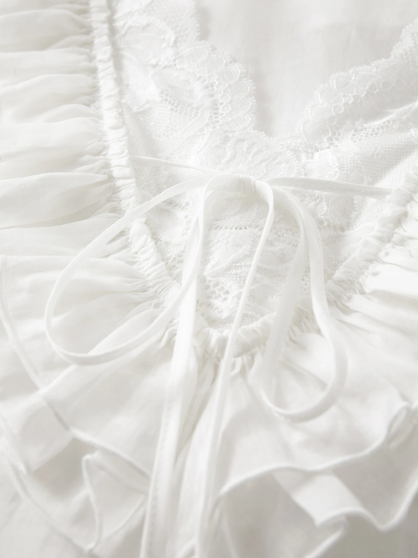Lace Ramie Summer Blouse