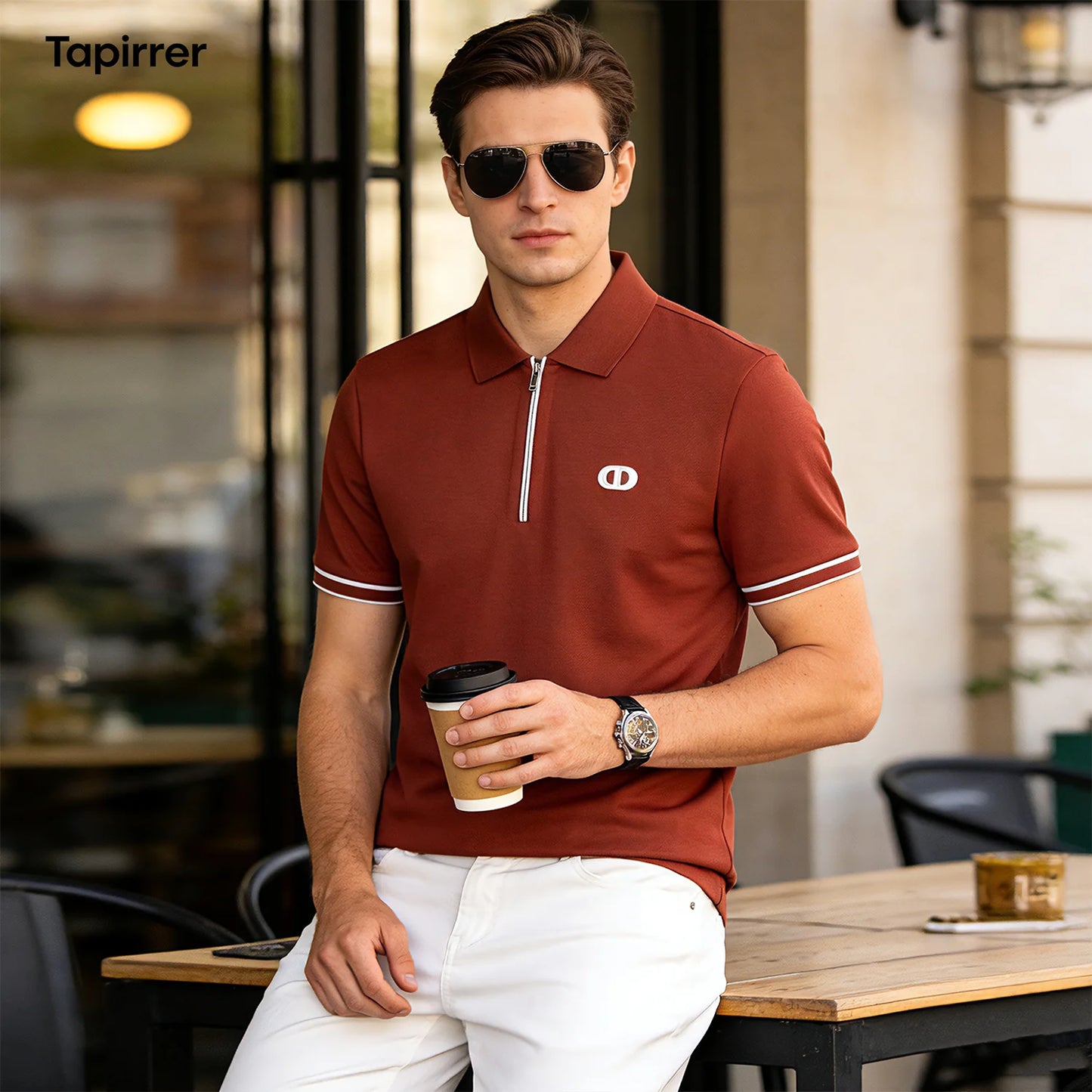 Wool Blend Polo Shirt