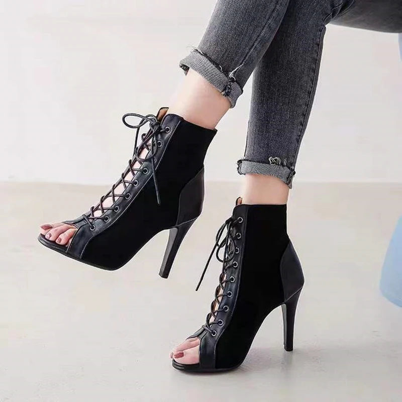 Lace Up Heel Sandals