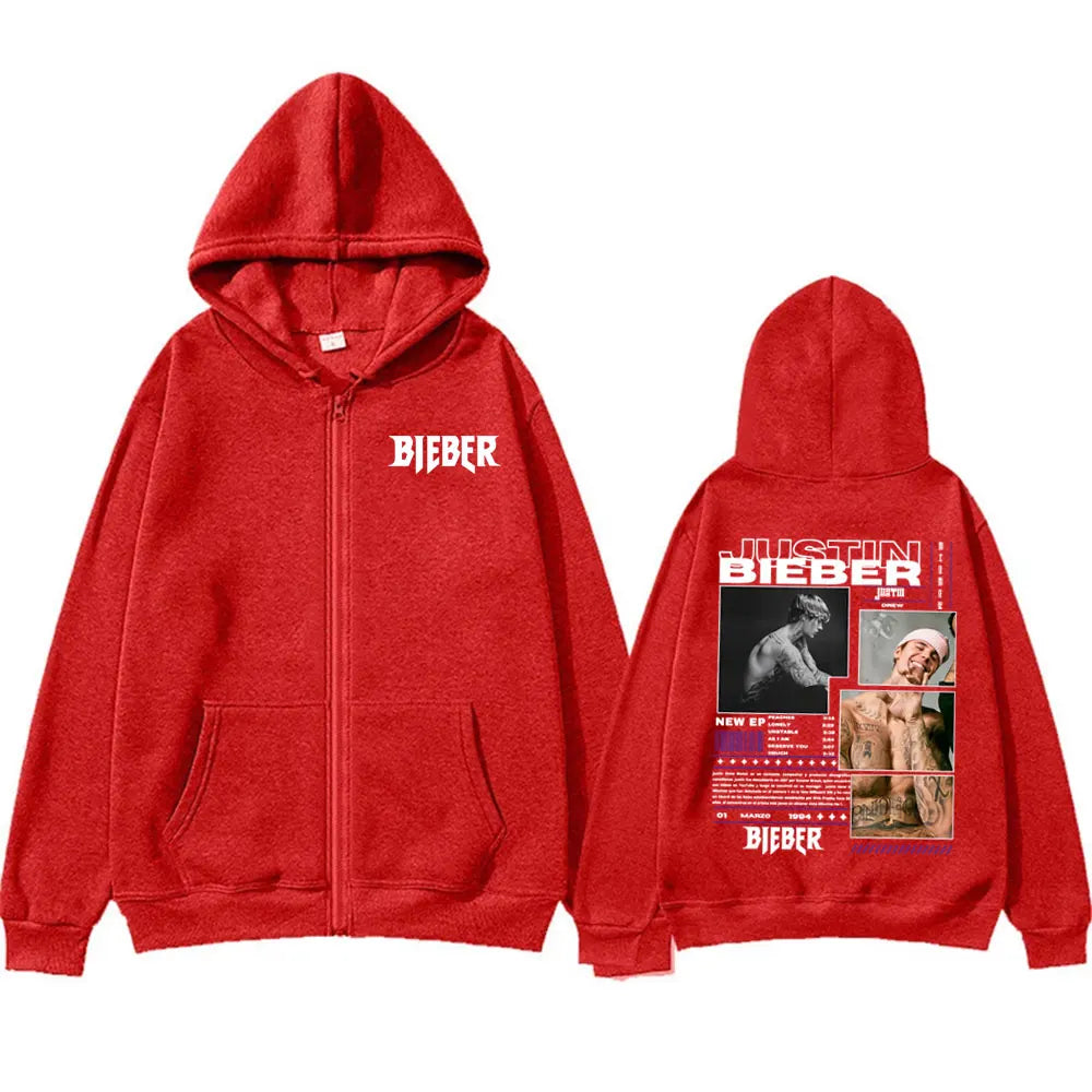 Justin Bieber Zip Hoodie