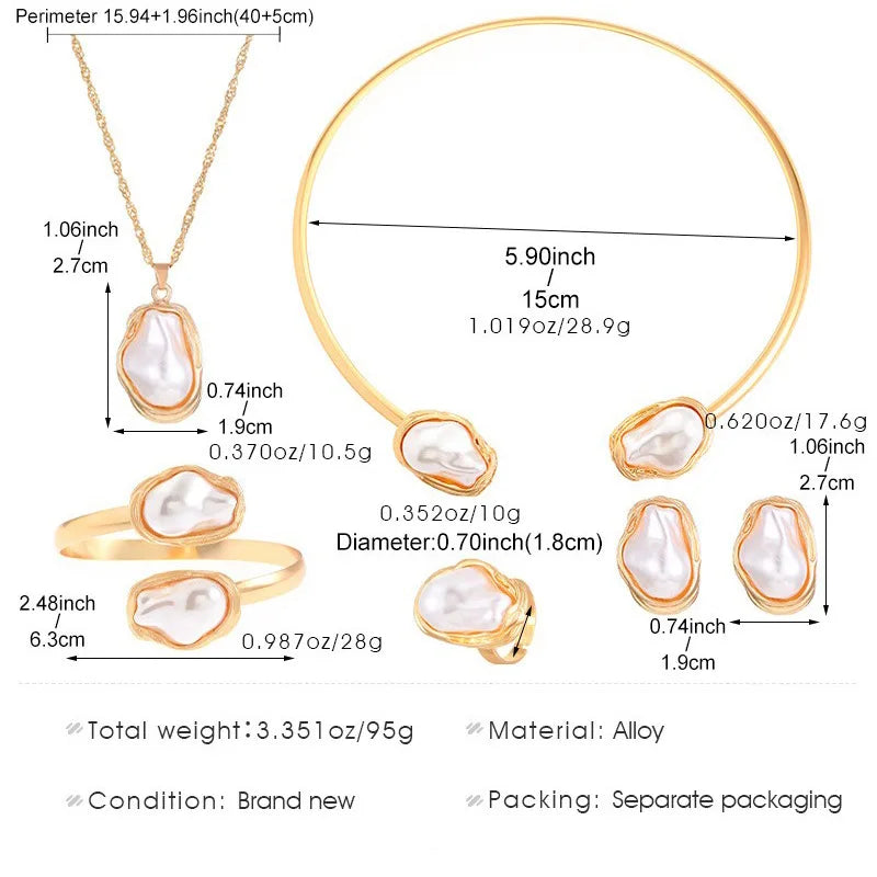 Baroque Pearl Jewelry Set