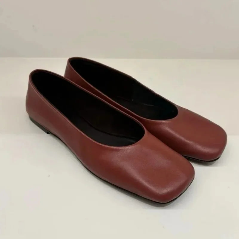 Genuine Leather Flat Shoes