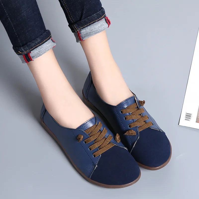 Leather Lace Up Sneakers