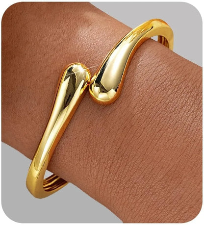 Gold Twist Cuff Bracelet