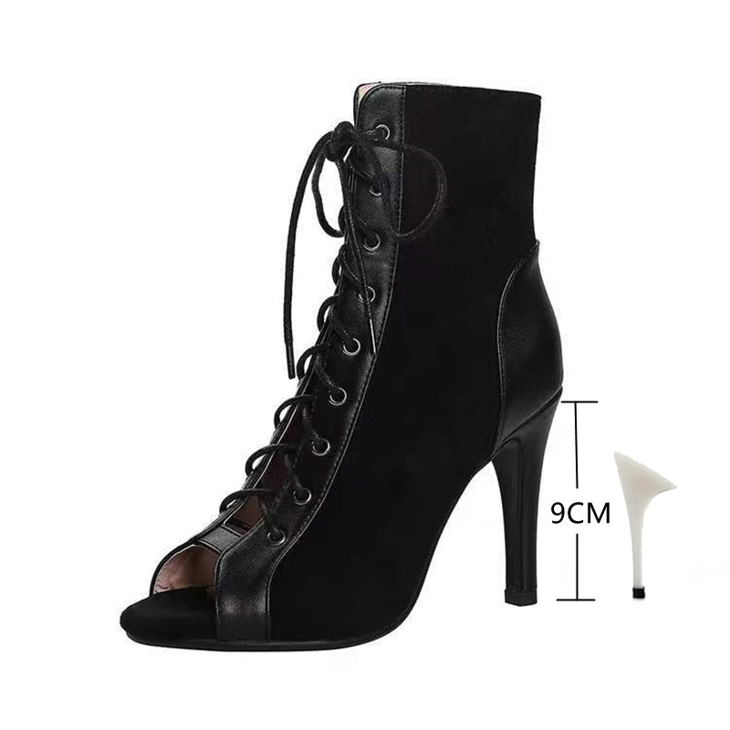 Lace Up Heel Sandals