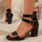 Chunky Heel Strap Sandals