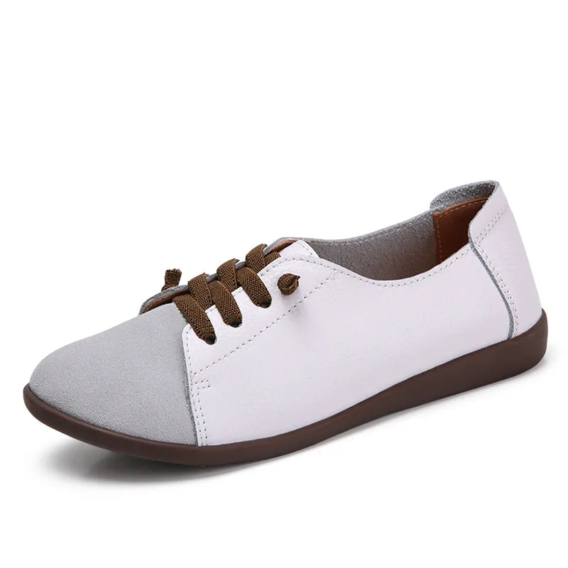 Leather Lace Up Sneakers