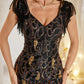Beaded Sequin Evening Gown