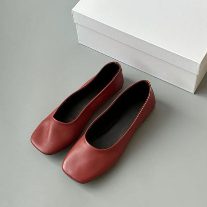 Genuine Leather Flat Shoes