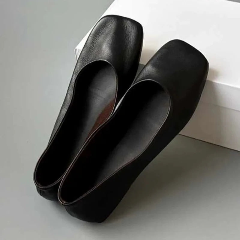 Genuine Leather Flat Shoes