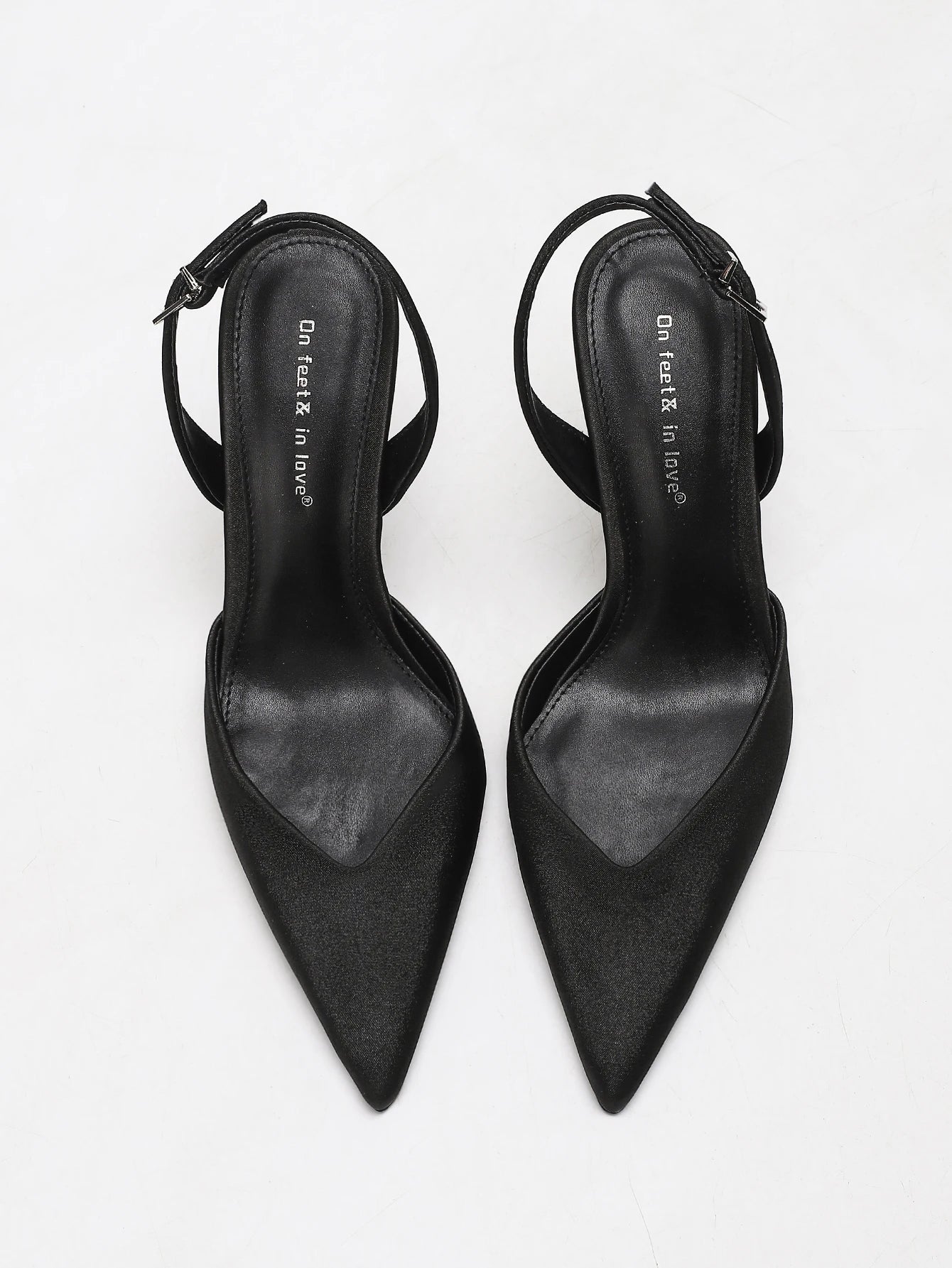 Satin Slingback Heel Sandals