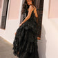 Floral Ruffle Prom Dress