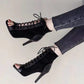 Lace Up Heel Sandals