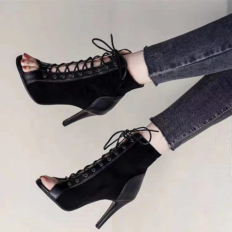 Lace Up Heel Sandals