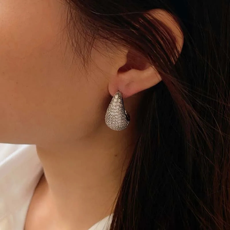 Zircon Water Drop Earrings