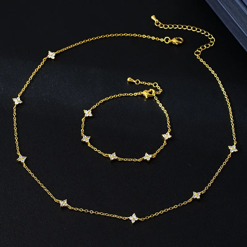 Four Leaf Jewelry Set