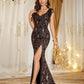 Beaded Sequin Evening Gown